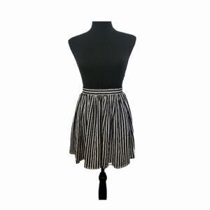Black and white stripe skirt
